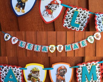 Paw Patrol Banner, Paw Patrol birthday banner, Paw Patrol party decor, Paw Patrol party decorations, Paw patrol birthday decorations, Dog