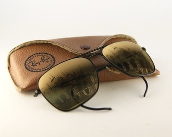Rare Ray-Ban Caravan Vintage Sunglasses by Bausch & Lomb - 80s Sunglasses mirrored lens - Authentic Rare Vintage Ray-Ban Sunglasses - NBW