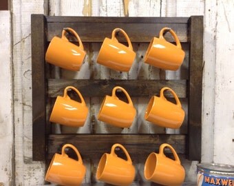 Coffee Mug Rack - Coffee Mug Holder - Coffee Cup Holder - Kitchen Wall Decor - Cup Rack - Home Decor - Cup Holder - Coffee Cup Storage