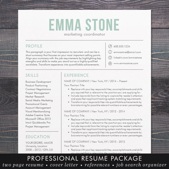 resume template modern design mac or pc word free cover