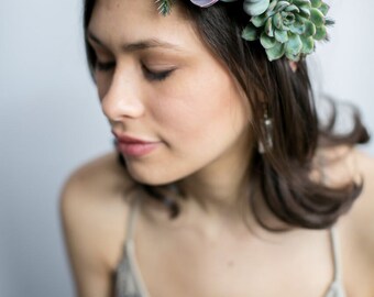 Flower crown | Floral crown | real succulent crown | living jewelry | succulent jewelry.