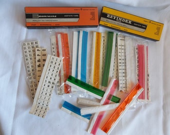 Vintage File Tabs, Planner Tabs, Planner Tabs, Ezyindex Acetate Tabs, Index Tabs, Index markers,