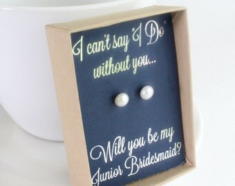 Will You Be My Junior Bridesmaid - Junior Bridesmaid Proposal - Junior Bridesmaid Gift - Junior Bridesmaid Jewelry - Bridal Party Gift