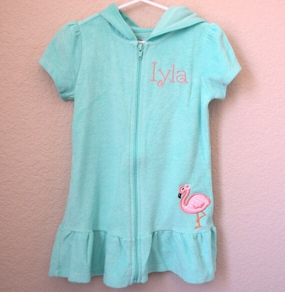 Personalized Zip Up Toddler Pool Robe by LittleHawkBoutique