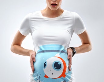 Fish Bowl Funny Maternity Shirt - Mamagama Pregnancy tshirt - Mamagama Maternity Wear - Gift