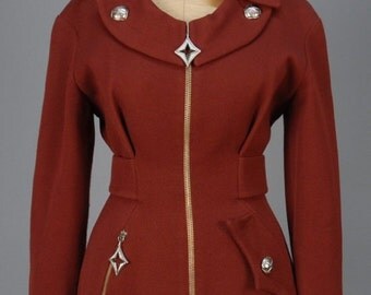 1980s Thierry Mugler Jacket, Vintage Clothing, Italy, Designer Clothing