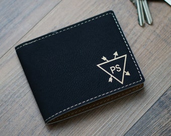 Personalized Leather Wallet, Personalized Wallet, Custom Leather Wallet, Engraved Leather Wallet, Groomsmen Gifts, Bi Fold Wallet