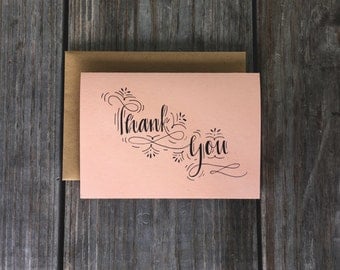 Vintage Wedding Thank You, Rustic Wedding Thank You, Wedding Thank You Cards