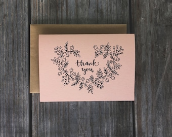 Thank You Cards for Wedding Gifts, Rustic Thank You Cards, Wedding Thank You Cards