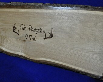Wedding Guest Book ~ Deer Guest Book ~ Wedding Sign ~ Wood Slab Guest Book ~ Tree Slice ~ Guest Book Alternative ~ Wood Signing Board ~ Sign