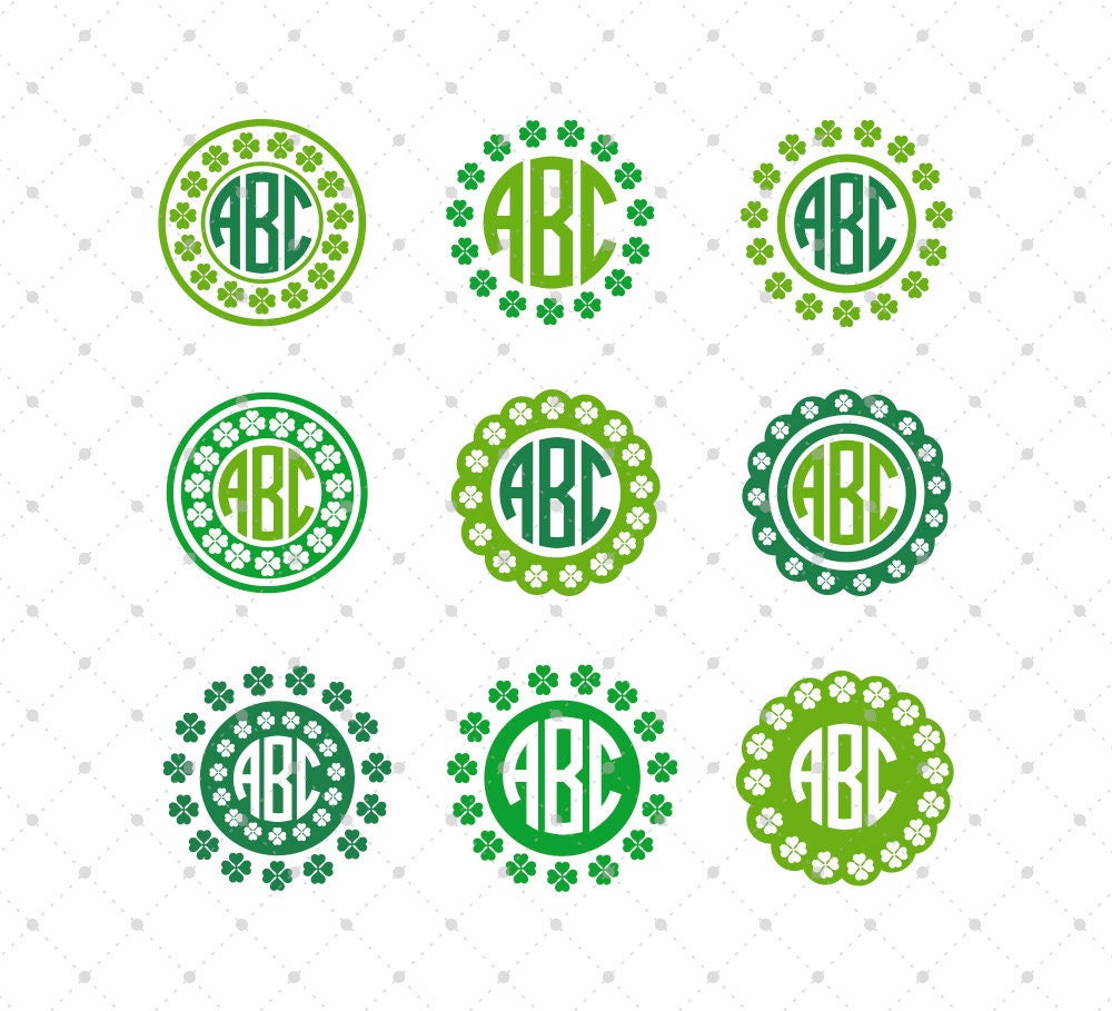 Download St. Patrick's Day svg Patricks Day Monogram Frames SVG