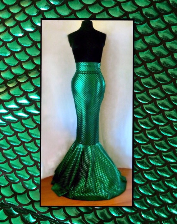 Form Fitting High Waisted Fish Scale Green by SPARKLEmeGORGEOUS