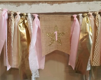 Twinkle Twinkle Little Star Banner, Twinkle Twinkle Banner, Star Garland, Star Decorations, Pink Gold Star Garland, Twinkle Twinkle Sign