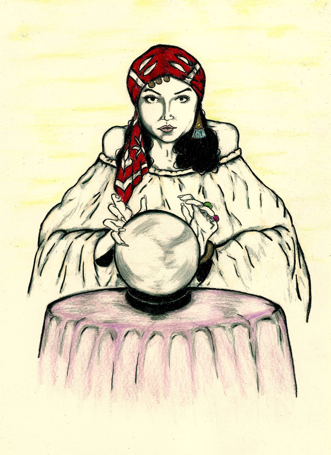 GYPSY FORTUNE TELLER New Orleans Art Print Gift for Her