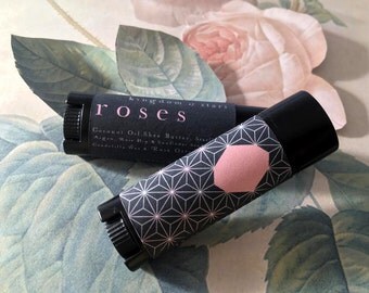 Rose Lip Balm Natural Rose Otto Pure Rose EO Vegan Lip Balm Natural Lip Balm Aromatherapy EO