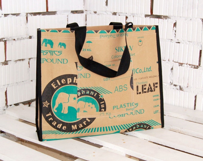 Market tote bag, hipster tote bag, eco friendly shopper bag, casual shopper, vegan bag, reused bag, recycled tote, shoulder bag, hand bag