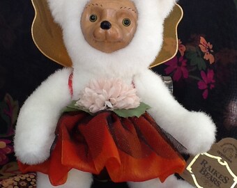 RAIKES BEAR~Autumn Fairy~1993~Robert Raikes Bears~Collectable Bears~Vintage Stuffed Bears~Wooden Face Bears~Seasonal Fairy Bear~"Oak"~Bears~