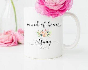 Maid of Honor Mug, Custom Mug, Maid of Honor Gift, Thank you gift, Wedding mug, gift for maid of honor, mugs, Coffee Mug, Wedding mug