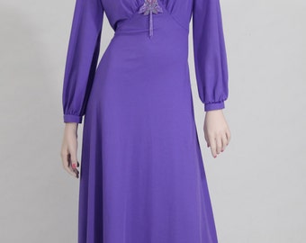 Evening dress / Maxi dress by "Vera Mont Paris" / 1970s / vintage