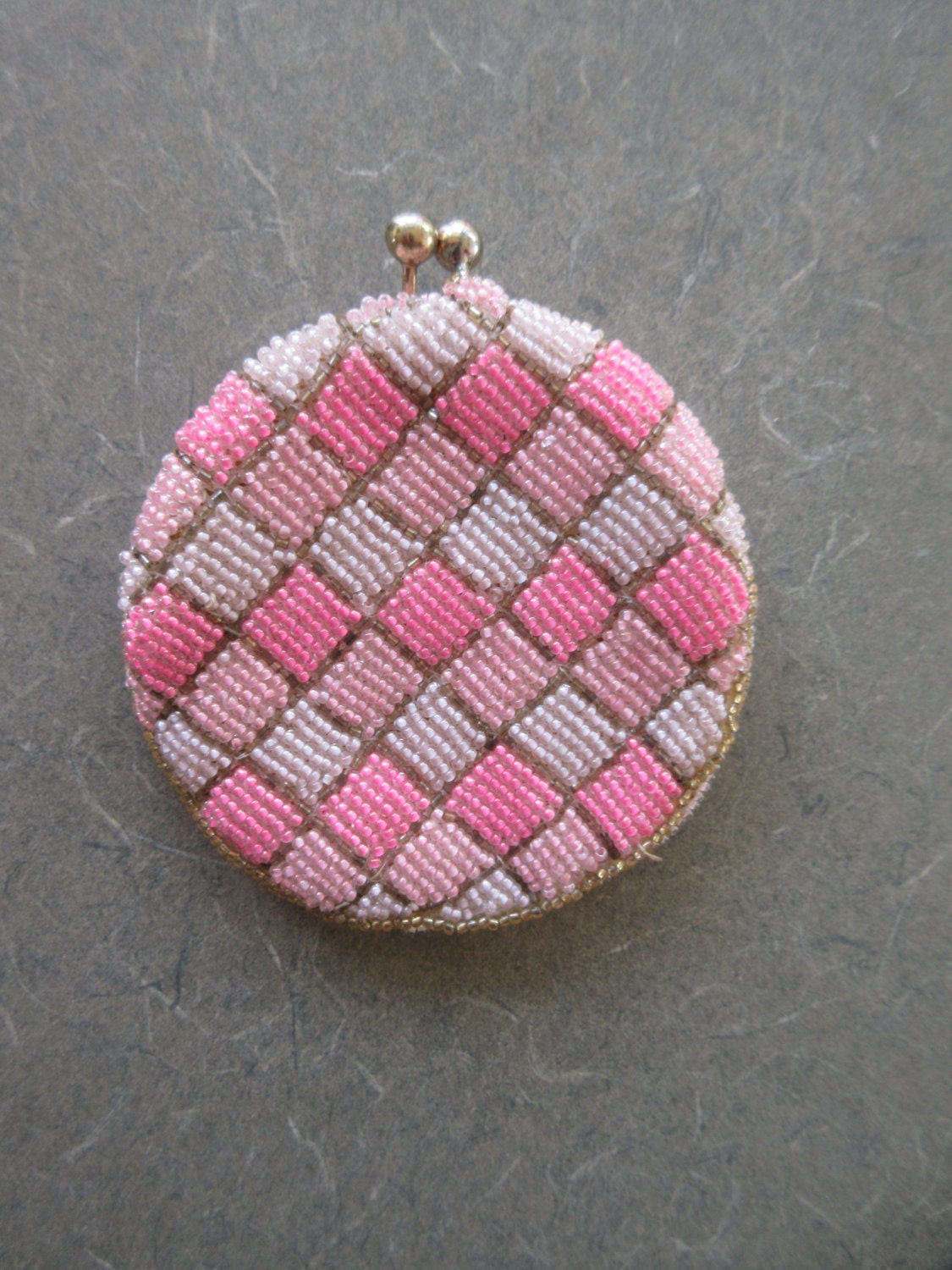 pink beaded purse