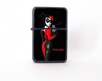 Suicide Squad lighter, Harley Quinn lighter, Harley Quinn art, custom lighter, gift for him, groomsman gift, DC comics lighter, Harley gift