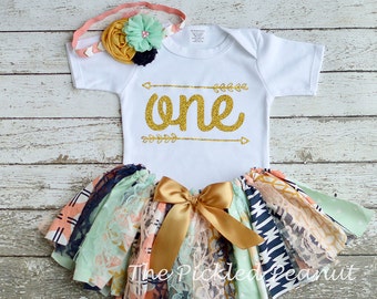 1st Birthday Girl Outfit 1st Birthday Outfit Baby Tutu Baby Girl Baby Outfit Birthday Outfit Fabric Tutu Cake Smash Baby Skirt Pink Mint