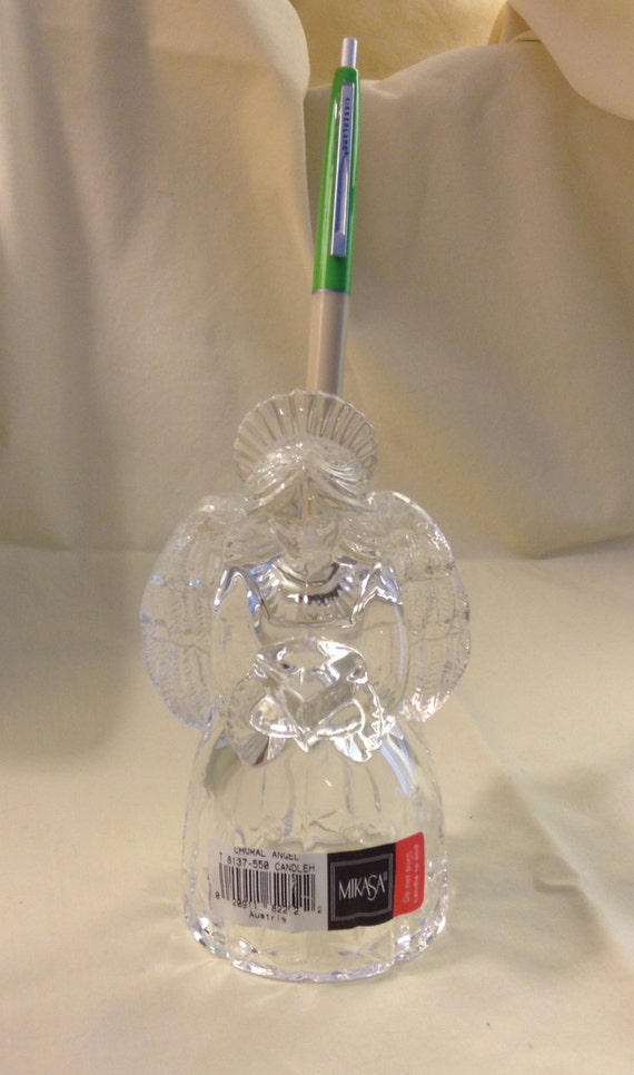 Vintage Mikasa Crystal Angel Candleholder by TheDomesticDarling