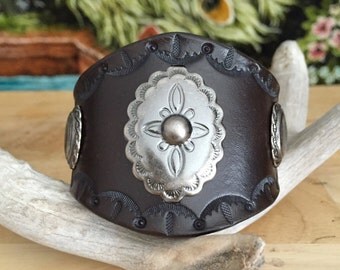 Leather Cuff Bracelet, Leather Jewelry, Leather Wrist Cuff, Western Jewelry, Womens Leather Bracelets, Boho Jewelry, Bohemian Bracelets