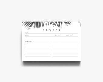 microsoft recipe card template