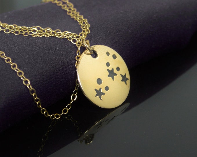 14k Gold Filled Leo Necklace, Gold Leo Necklace, Gold filled, Leo Constellation, Leo Jewelry, Zodiac Necklace, Leo Zodiac, Gold Necklace