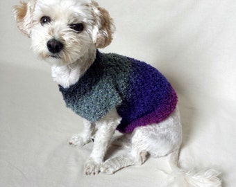 Instant Download Crochet Pattern Cluster Stitch Dog Sweater