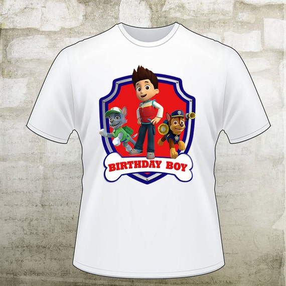 DIY Paw patrol Iron On Transfer T-shirt by OctopusDigitalStore