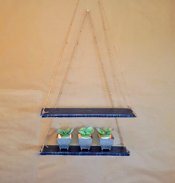 2 Floating Navy blue reclaimed distressed by CreativCollectionsMM