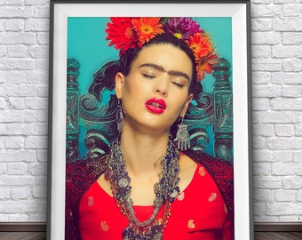 SALE! Frida Kahlo Print • Frida Kahlo Poster Frida Kahlo Art Frida Khalo Frida Kahlo Party