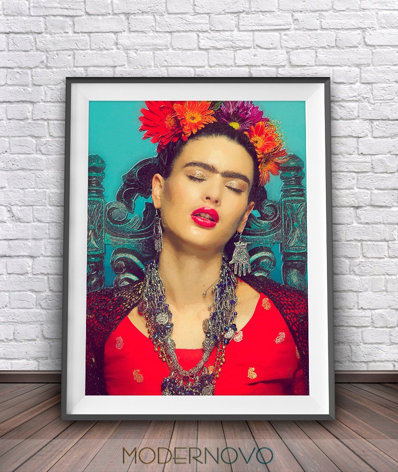 SALE Frida Kahlo Print Frida Kahlo Poster Frida Kahlo Art