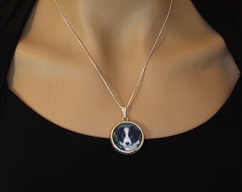 Pet Mom Necklace, Pet photo pendant necklace, custom portrait jewelry, pet photo charm,photo pendant jewelry,custom pet necklace,dog agility