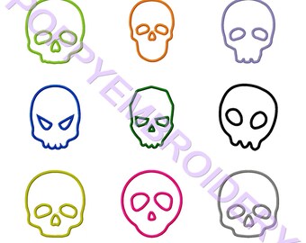 APPLIQUE skull embroidery machine designs /applique crane pour broderie machine / INSTANT DOWNLOAD