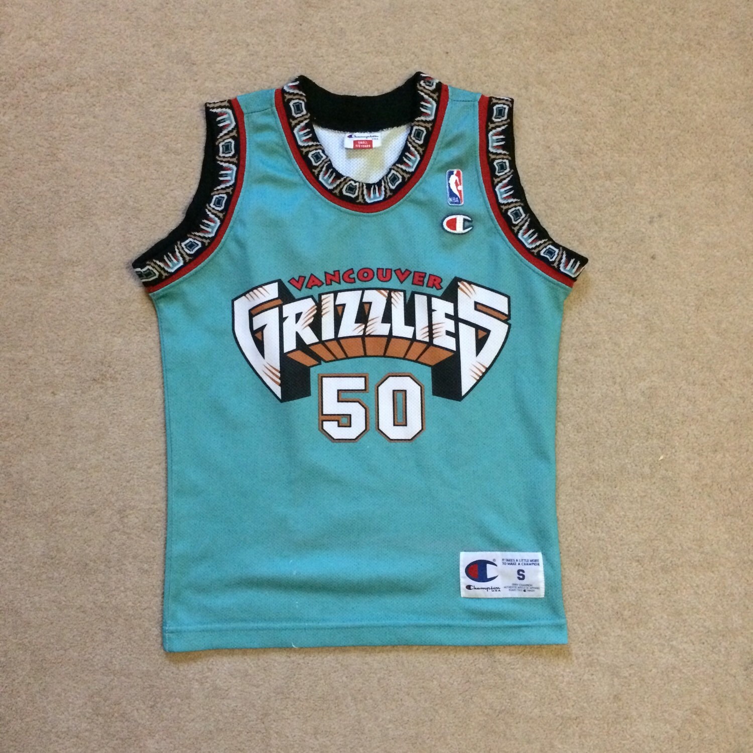 Vintage NBA Vancouver Grizzlies Jersey Bryant Reeves