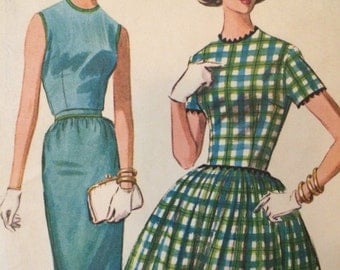 Classic 1950's Madmen Era Dress Pattern McCalls 6121