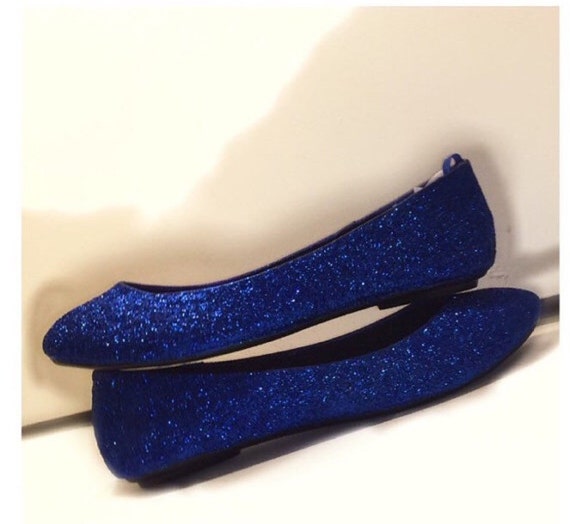 Women's sparkly ROYAL or NAVY blue glitter by CrystalCleatss