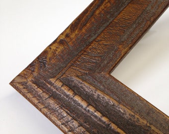 Brown Rustic Wood Picture Frame. - Barn Wood Frame - Reclaimed Wood, 4x6, 5x7, 8x10, 11x14, 16x20 - Choose Your Size