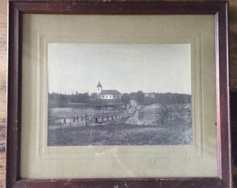 Vintage Framed Landscape Photo
