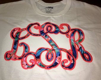 monogram initials on shirt