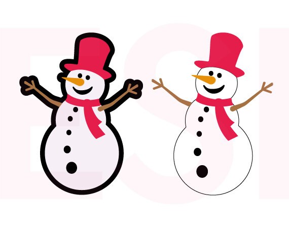 Snowman SVG DXF EPS Christmas svg files Christmas cutting