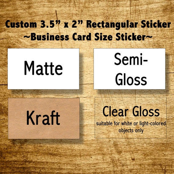 Custom Business Card Sticker Custom Rectangular Sticker