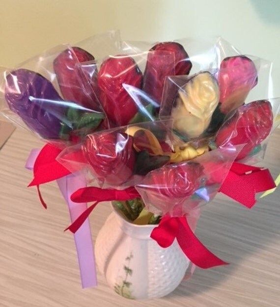 Long Stemmed Chocolate Roses 1 dozen