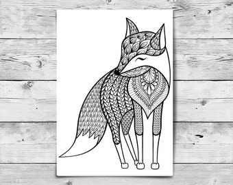 Items similar to Cat Coloring Page, Adult Coloring page ...