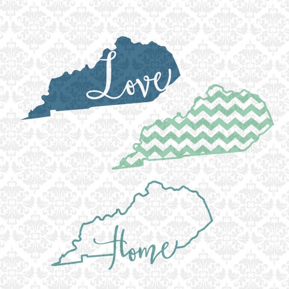 Download Kentucky Outline Chevron Home Monogram Love Hearts SVG STUDIO