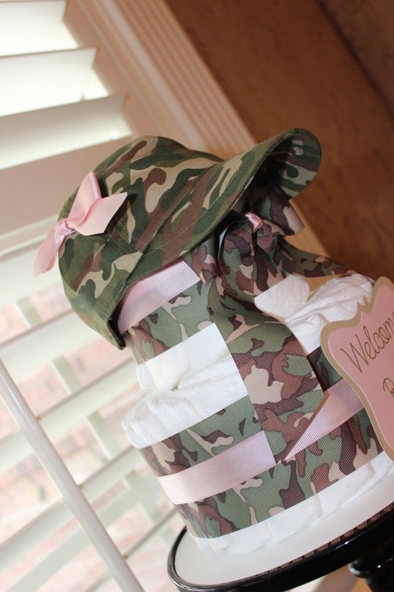 Camo Diaper Cake Camo Baby Shower Decorations Soldier Diaper