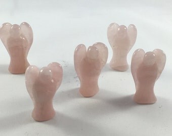 Beautiful Natural ROSE QUARTZ// Carved Rose Quartz ANGELS// Healing Gemstones// Love Crystal// Healing Tools// Heart Chakra// from Brazil